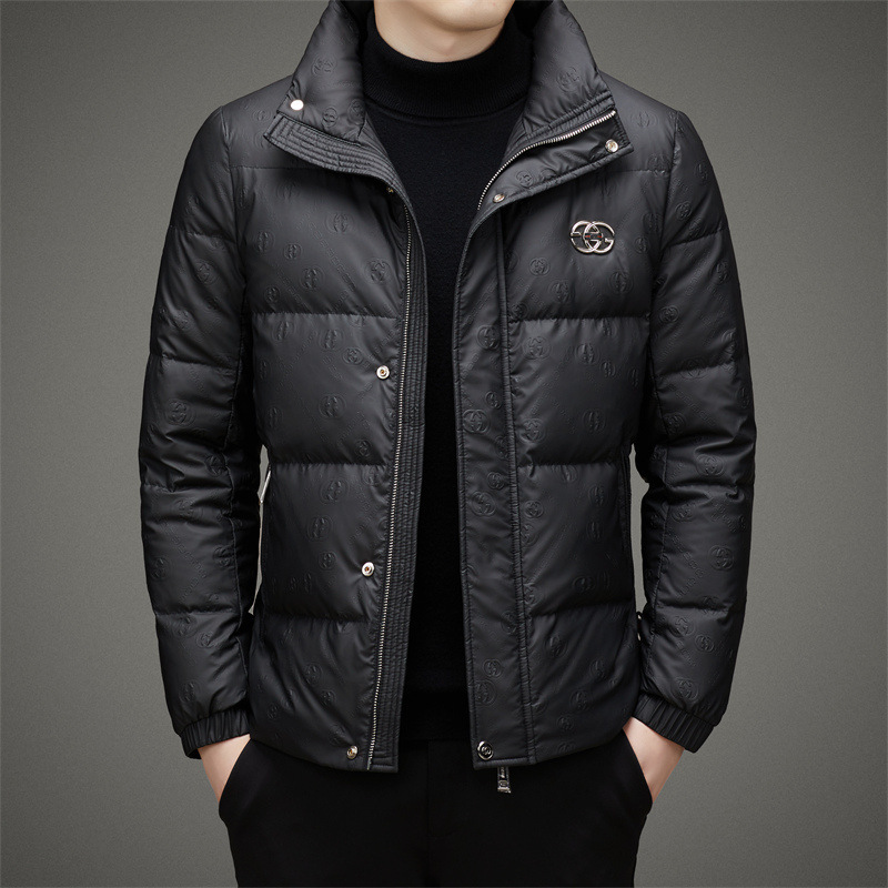Tommy Hilfiger Winter Men's down Jacket Stand Collar White Duck down Trendy Warm Short Slim Casual Coat Tommy Hilfiger Winter Men's down Jacket Stand Collar White Duck down Trendy Warm Short Slim Casual Coat