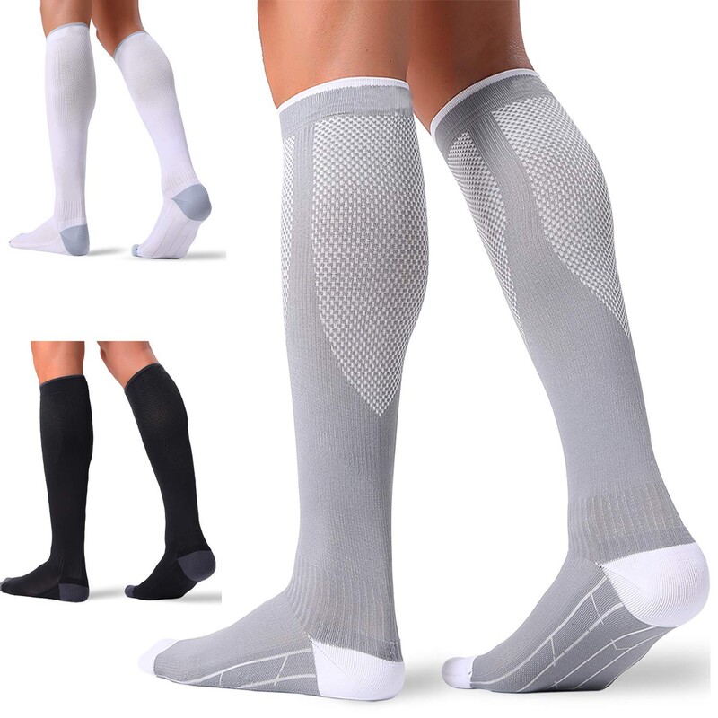Men Women Compression Socks Circulation Support Socks Running Hiking Travel Pregnancy Jogger Sports Workout Calf Pressure Socks