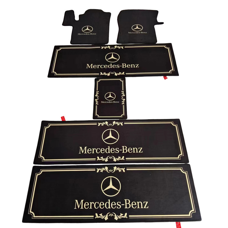 V260 Vito — Mercedes-Benz Modelə uyğun ayaqaltı - mercedes-benz-full-set-black-gold-lettering-thickened