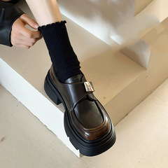 厚底乐福鞋女款2025新款爆款夏季英伦风小皮鞋女百搭玛丽珍女鞋子