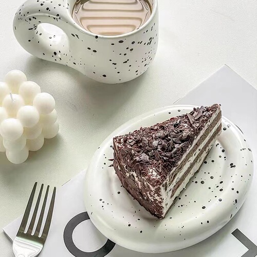 Nordic ins creative fat cup ceramic mug couple coffee cup water cup and saucer set cute cup