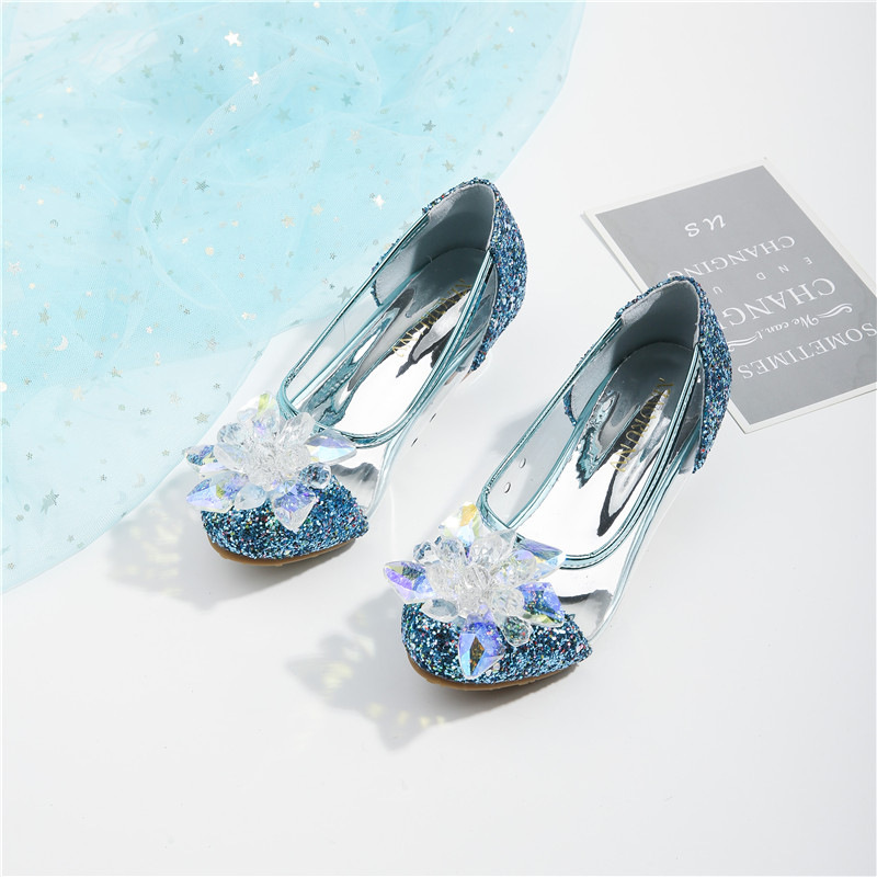 Girls Princess Shoes 2025 Spring New Children's Catwalk High Heels Little Girls Performance Crystal Shoes Medium and Large Children's Shoes Girls Princess Shoes 2025 Spring New Children's Catwalk High Heels Little Girls Performance Crystal Shoes Medium and Large Children's Shoes
