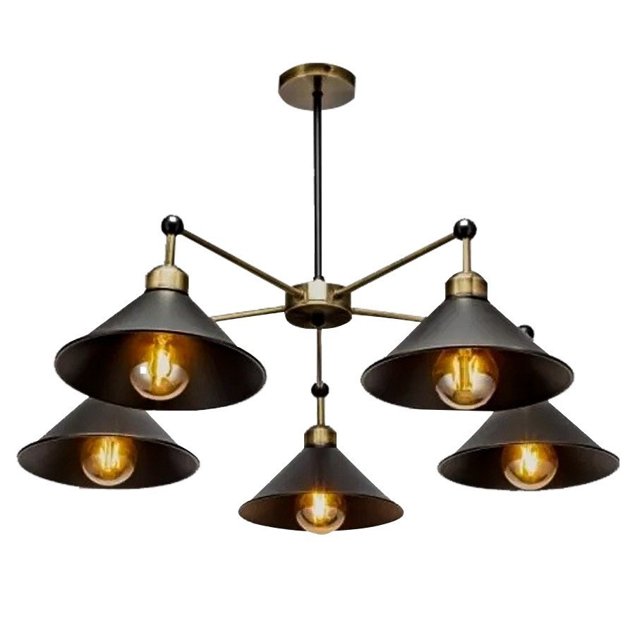 Transfronteriza dedicada a Zhongshan retro americano candelabros de hierro forjado estilo industrial creativo decoración de sala de estar iluminación mesa de comedor