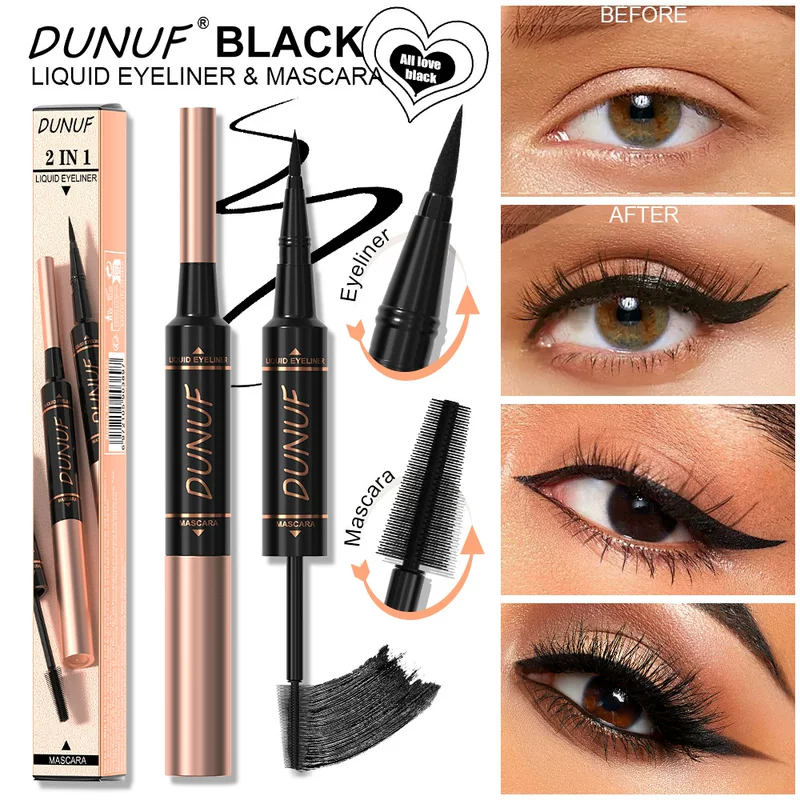 DUNUF Mascara, eye pencil, lengthening curling dense liner, no smudge