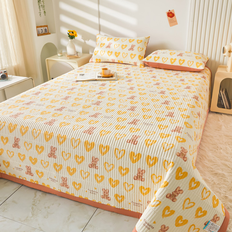 2025 nuevo estilo cubierta de cama de verano tatami de una pieza especial sábana acolchada cubierta de cama dormitorio individual juego de tres piezas