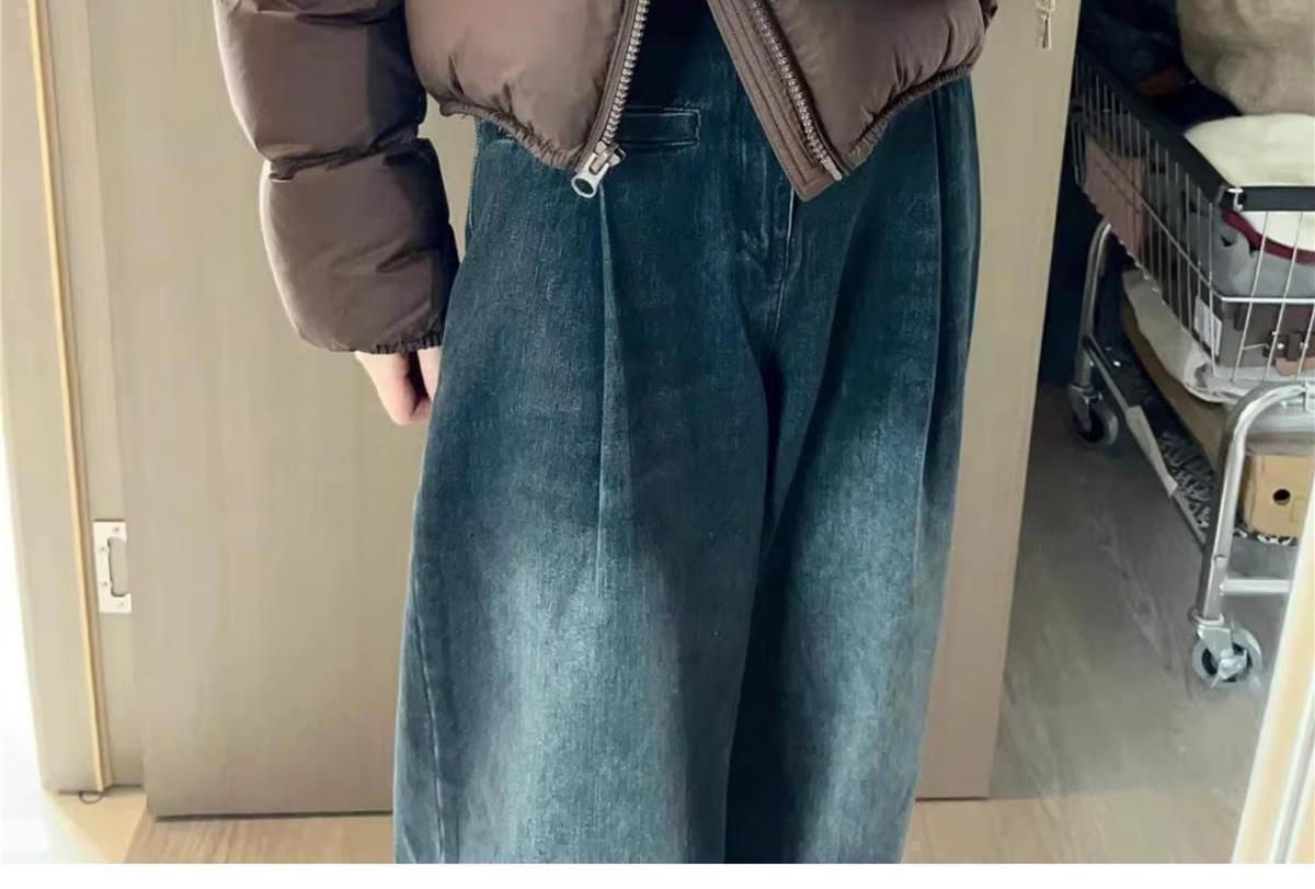 Women's Short High Waist Puffer Jacket Thickened Down Coat_voghion.com