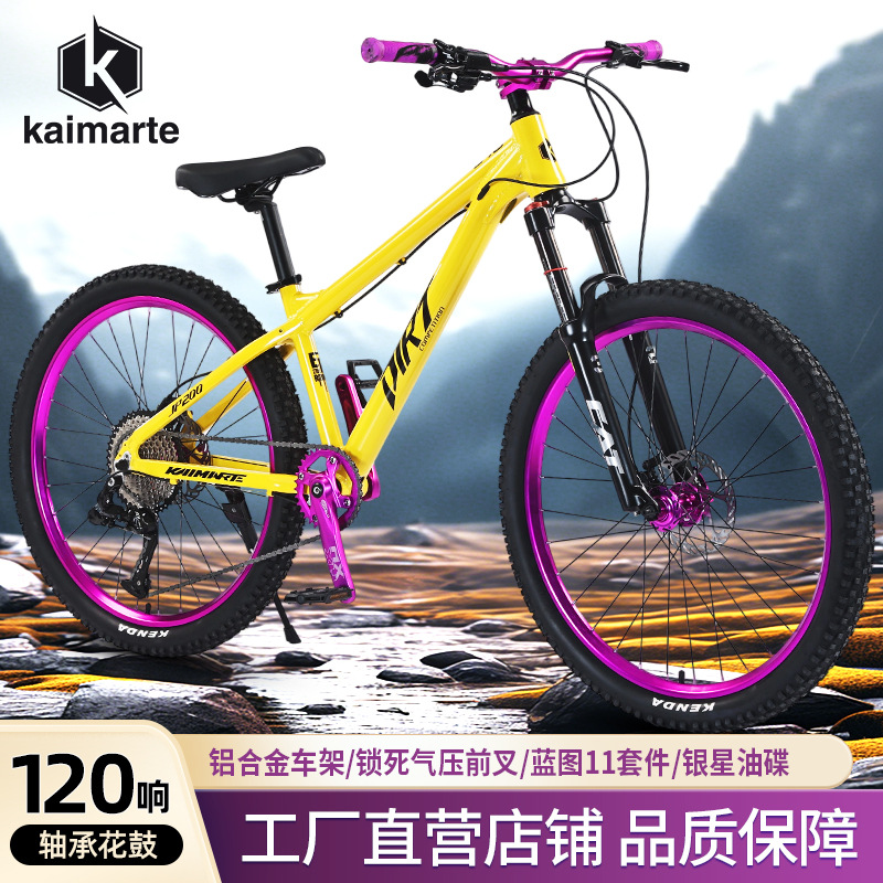 Bicicleta de montaña de pendiente de tierra freno de aceite de velocidad variable adultos, estudiantes masculinos y femeninos, se puede utilizar profesionalmente como vehículo de rendimiento todoterreno con absorción de impactos de acción