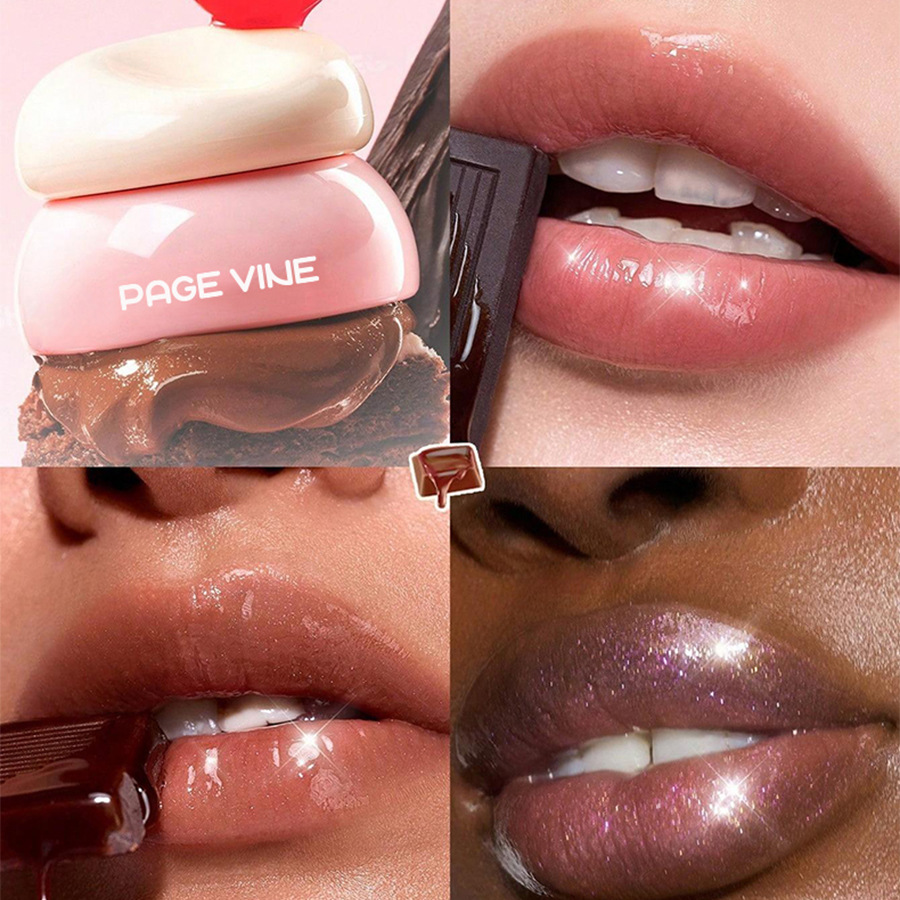 PÁGINA transfronteriza con cepillo de labios espejo esmalte de labios Amazon TK maquillaje de belleza caliente máscara de labios hidratante de larga duración impermeable