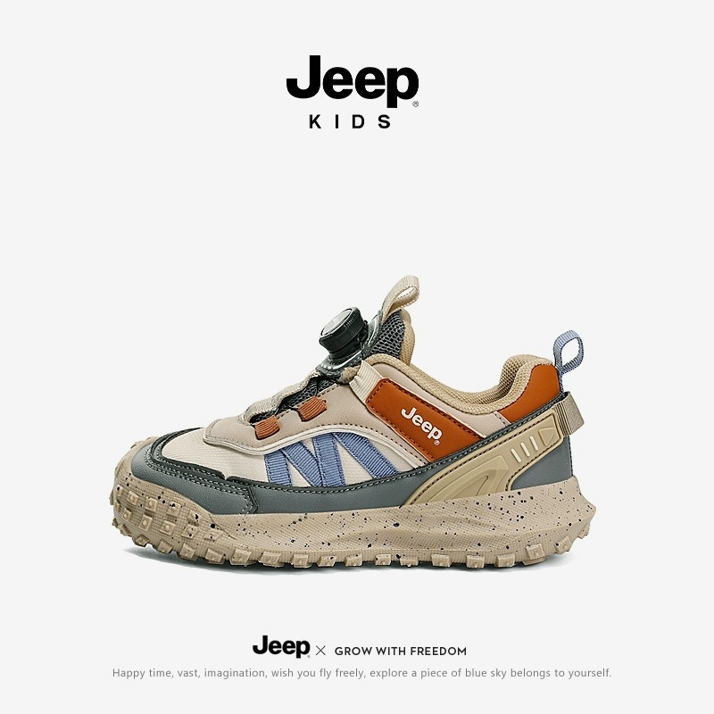 ジープ ジープ 女の子用スポーツシューズ 2025春秋新作 ボタン付き子供用滑り止め登山靴 男の子用ランニングシューズ|undefined