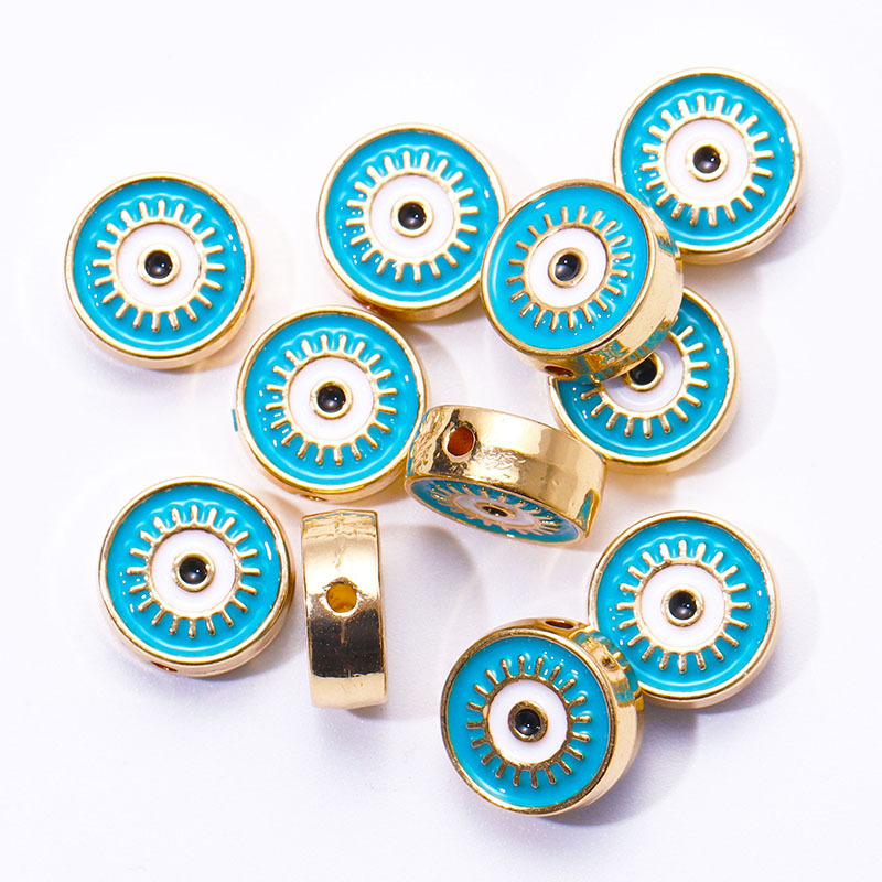 30g Weight Beads Jewelry Making Type 12mm Jewelry Making Size DIY Jewelry Accessories Classification 20 PCS/Package Quantity Alloy Material Devil's Eye Pattern Plating Design Retro, Classic Style Style 20 PCS/Package 12mm Alloy Devil's Eye DIY Jewelry Accessories Beads 1