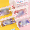 Handheld brand pencil case suitable for men and women, transparent stationery for elementary school students, capacious cute storage bag, Korean style