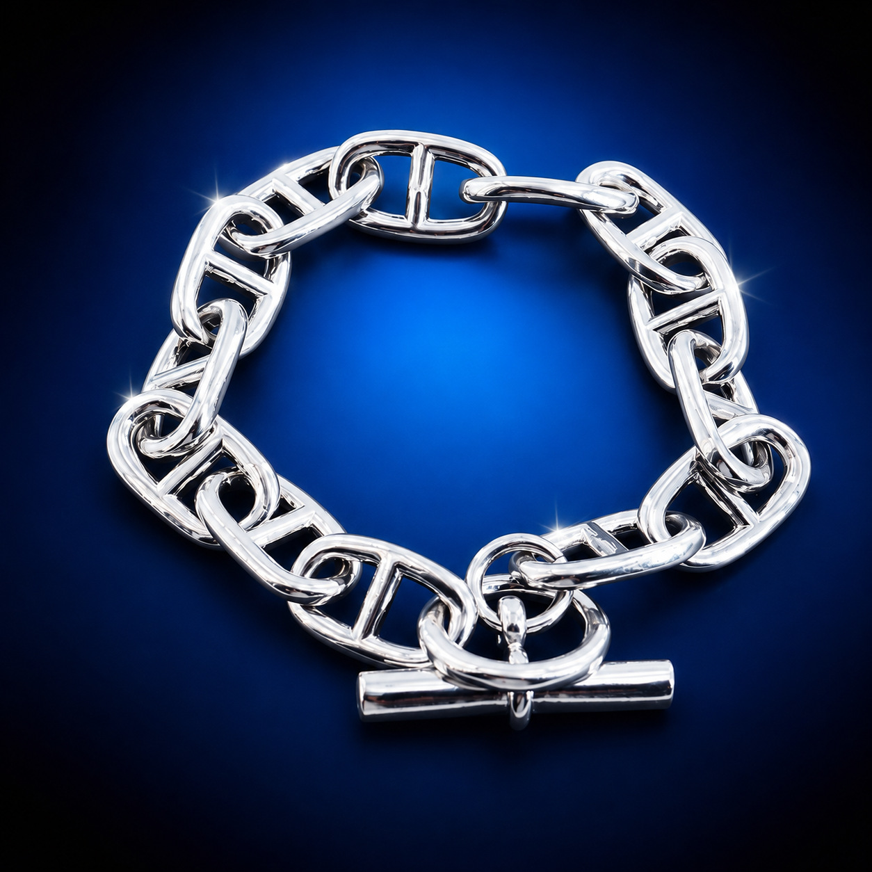 Pulsera de aleación con diseño de nariz de cerdo, estilo retro, resistente, con cierre OT, pulsera hip-hop, accesorio de mano personalizado para hombre, de moda, estilo celebridad de internet. image 1