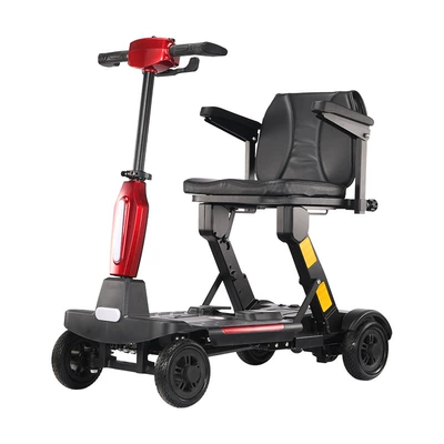 New Cross-Border Automatic Folding Scooter Electric Wheelchair to Help the Elderly Four-Wheel Electric Vehicle Wholesale and Foreign Trade (Qatlanan elektrik velosipedlər) - l-13-manual-folding-10a-lithium-battery