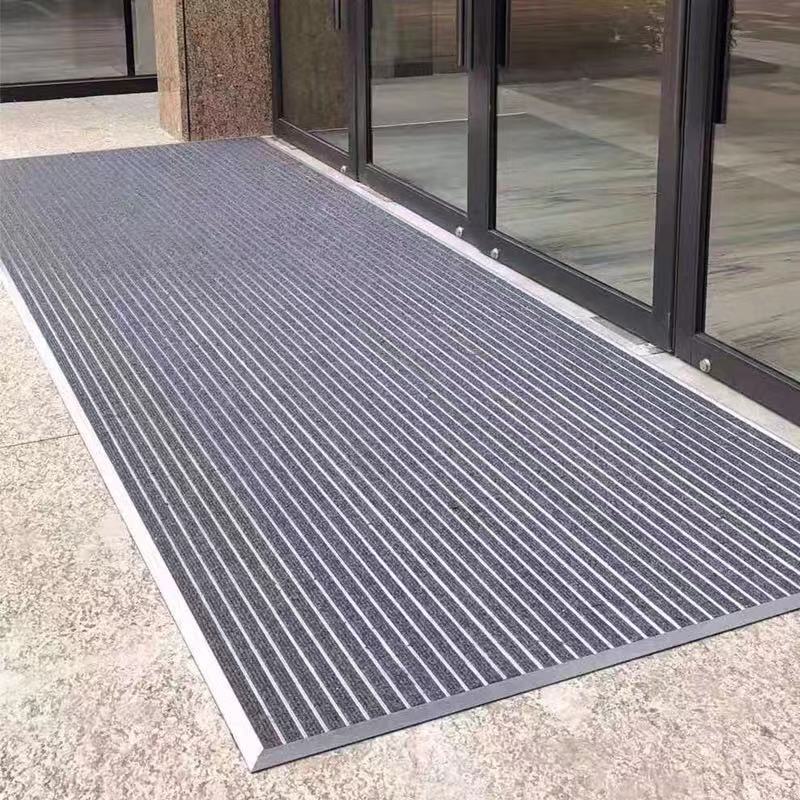 Stainless steel aluminum alloy carpet Bank entrance dust mat Hotel airport entrance entrance embedded scraping mat Stainless steel aluminum alloy carpet Bank entrance dust mat Hotel airport entrance entrance embedded scraping mat
