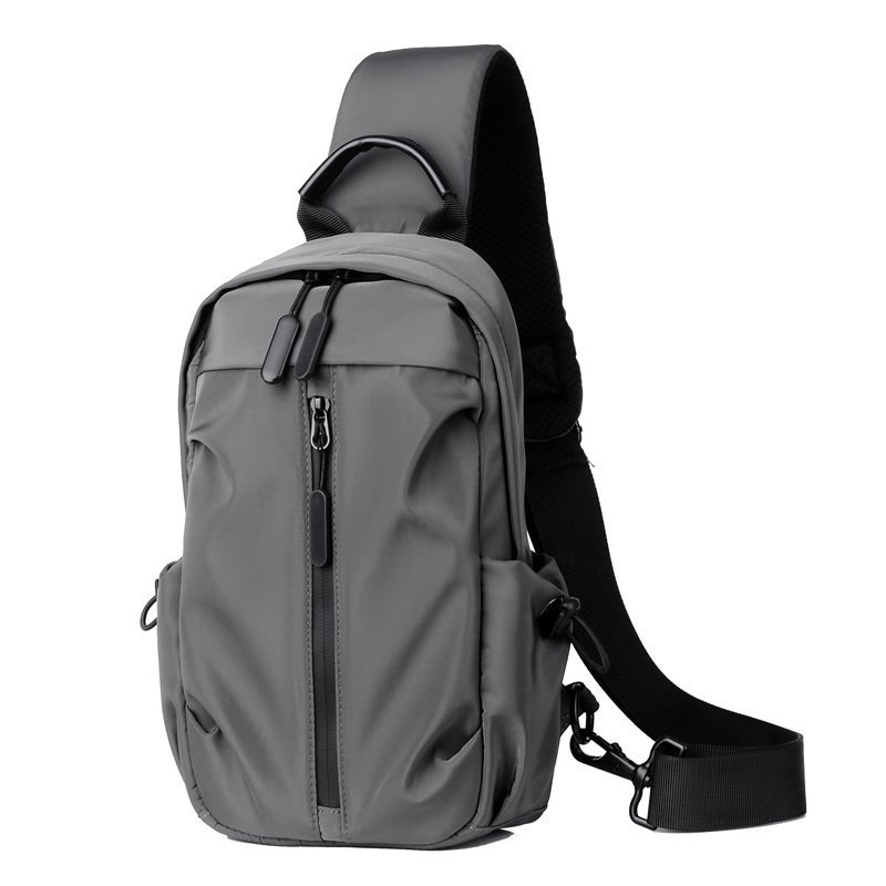 Mochila para hombre nuevo bolso casual multifuncional en el pecho USB viaje de negocios bolso crossbody bolsa de hombro de moda de tela Oxford