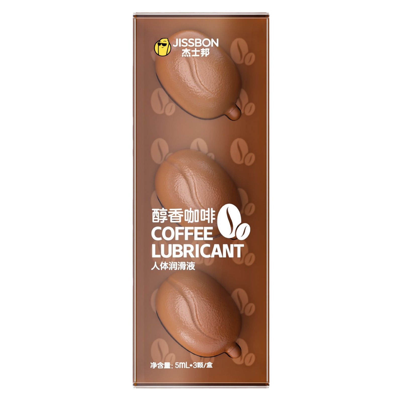 Lubrificante corporal JISBON 5ML * 3 lubricante aromático café pareja artículos sexuales adultos al por mayor