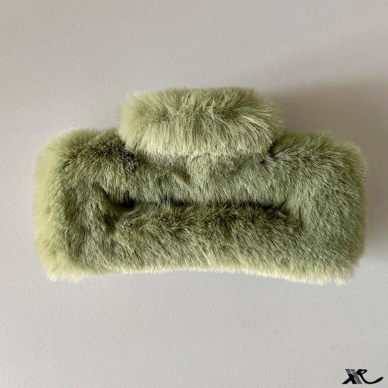 Плюшевая заколка-краб, корейский стиль, искусственный мех, длина 8–14 см