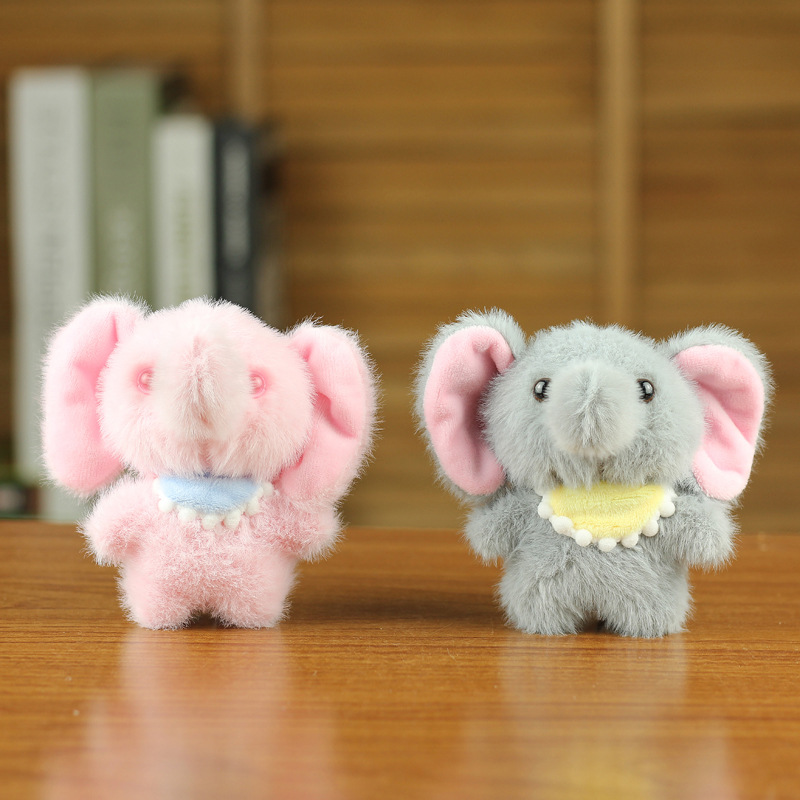 Douyin celebridad de Internet venta caliente bebé elefante llavero muñeca colgante peluche elefante muñeca regalo de lanzamiento de boda