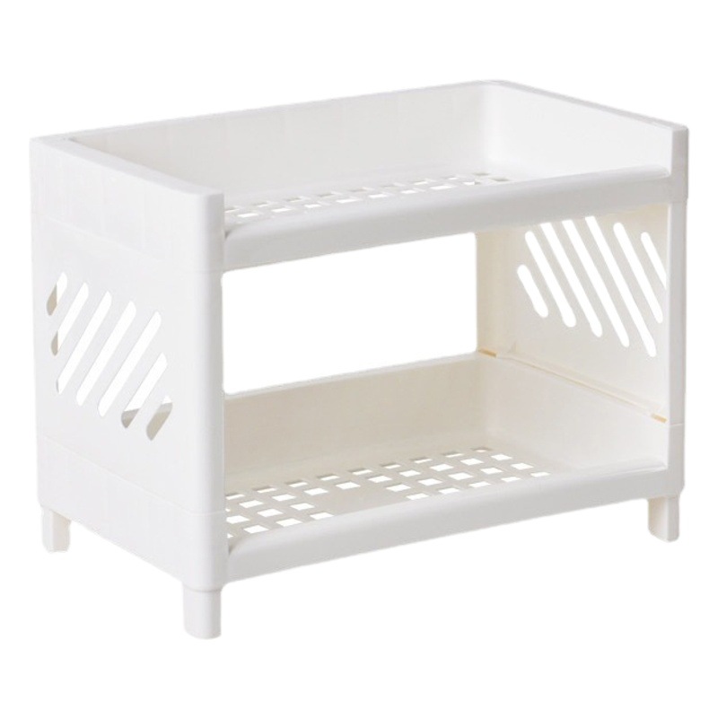 Factory Direct fashion simple double-layer storage double-layer desktop storage rack household bedroom cosmetics storage rack