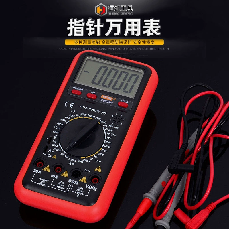 Оптовая Цифровой Мультиметр Электрические Приборы Профессиональный Держатель Настольный Мультиметр VC9806A Мультиметр