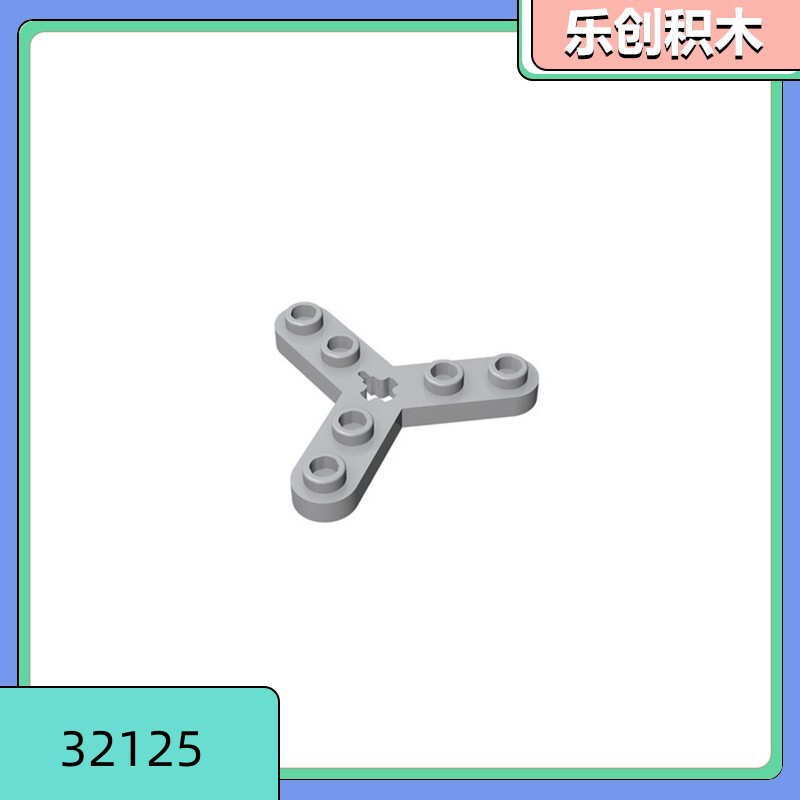 [50g for sale] 32125 Compatible with Lego Small Particle Building Blocks Three Leaves with Cross Orifice Plate