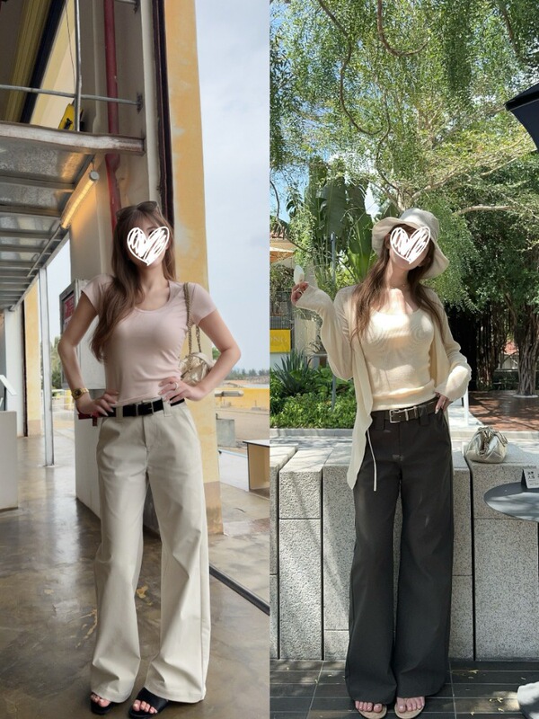 Women's Clothing__My Top 1! Straight-Leg Trousers/Summer Thin Version/Thin Fabric That Is Stretchy yet Still Structured