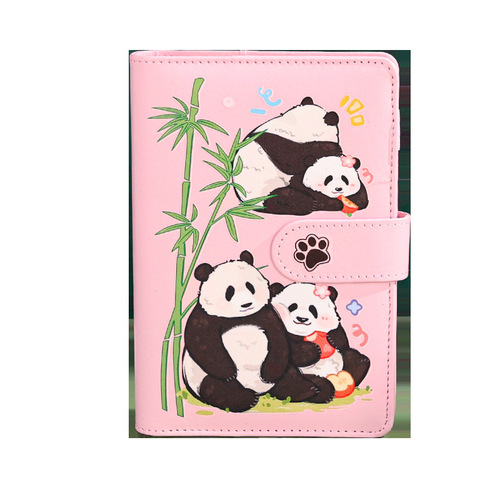 Panda Cultural and Creative Notebook Student Good-looking Handbook Soft Cute Panda Notebook Cartoon Diary Notebook