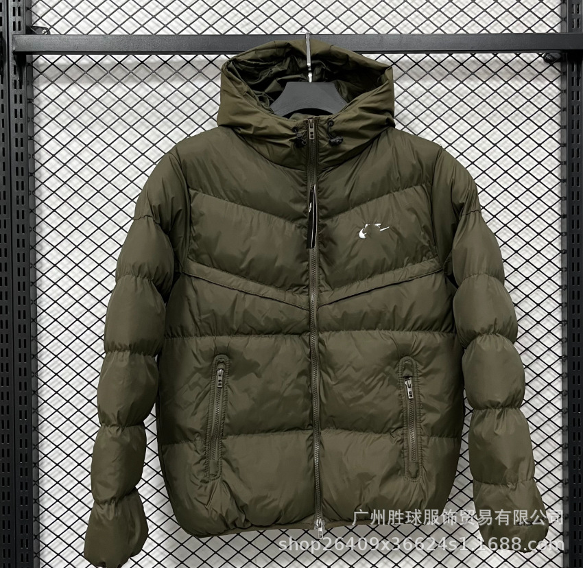 Invierno NK bordado chaqueta fluorescente de béisbol de algodón París grueso chaqueta de algodón con capuchón de fútbol abrigo cálido image 47