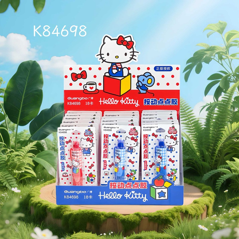 三丽鸥按动点点胶 凯蒂猫系列创意手工点状双面胶修正带式点胶笔