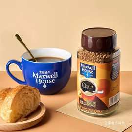 英国麦斯威尔金咖啡冻干咖啡速溶无蔗糖黑咖啡粉90g解困