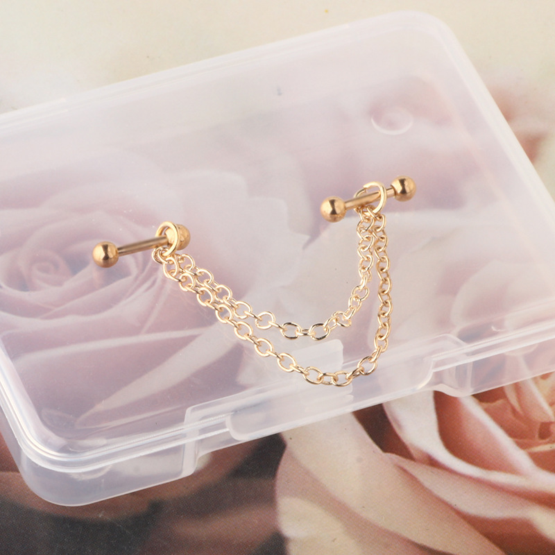 Labret piercing jewelry detail image