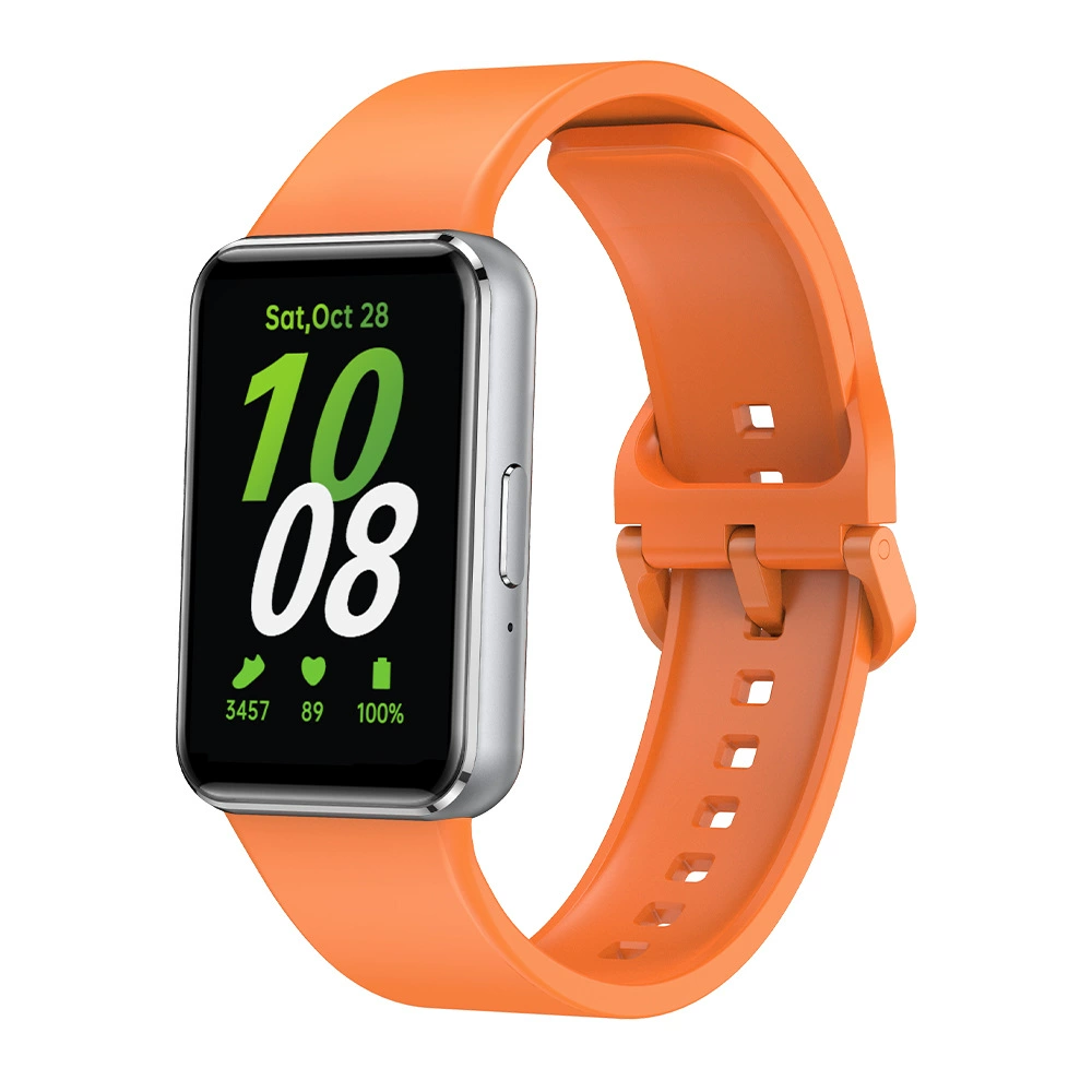 Силиконовый ремешок для часов (Samsung Fit3), мягкий дышащий силикон, несколько цветов, пряжка быстрого освобождения