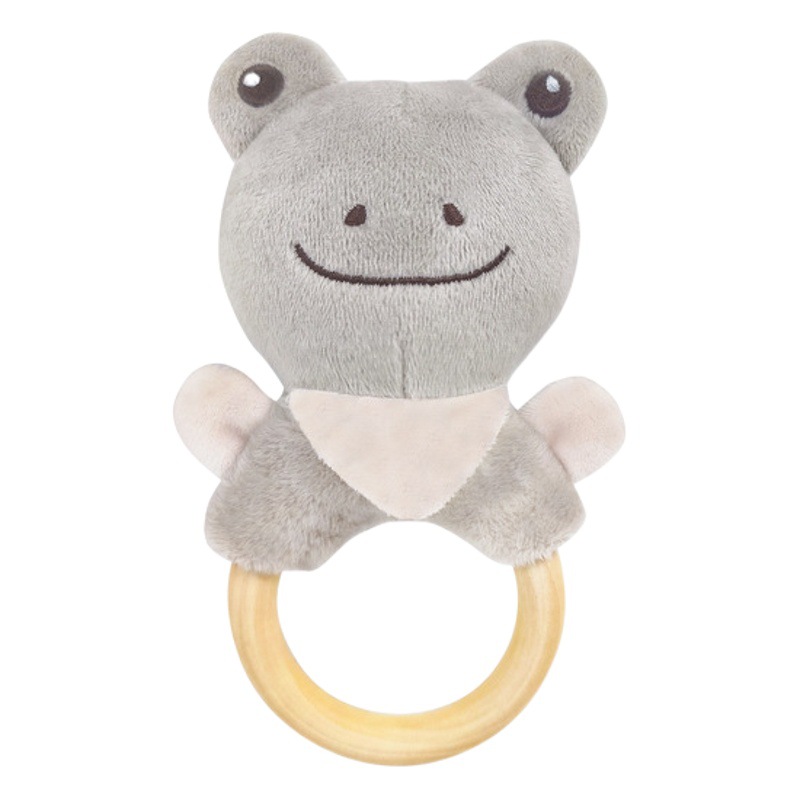 Bebé de mano de arranque anillo de madera de dibujos animados animal elefante ciervo conejo blanco oso pardo Oso Polar Rana mano de arranque