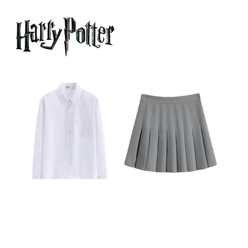Harry Potter Factory Direct Sales Pleated Skirt High-End Casual Skirt Pleated Shirt Suit
