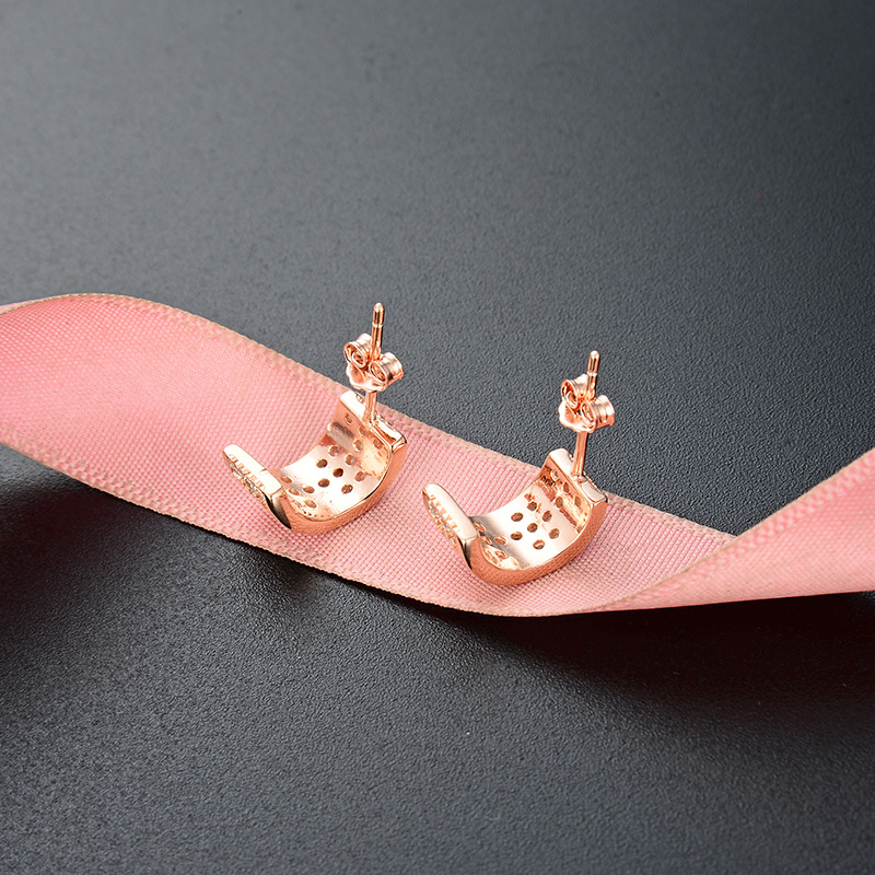 Estilo simple transfronterizo pendientes de joyería popular estilo japonés y coreano s925 pendientes de circón de plata pendientes de moda elegantes de las mujeres