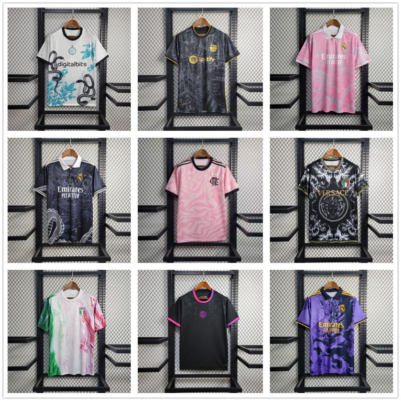 Thai Version Jersey Special Edition Flamengo Inter Miami Barcelona Ac Chelsea Brazil Italy Commemorative Edition Three Badges Included
