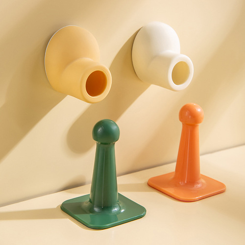 Anti-collision door stop creative silicone door stopper no punching bathroom top door door touch new silent toilet door door stopper
