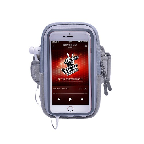 Sports outdoor mobile phone arm bag, thin Lycra with touch screen arm bag, men's and women's fitness equipment wrist bag factory