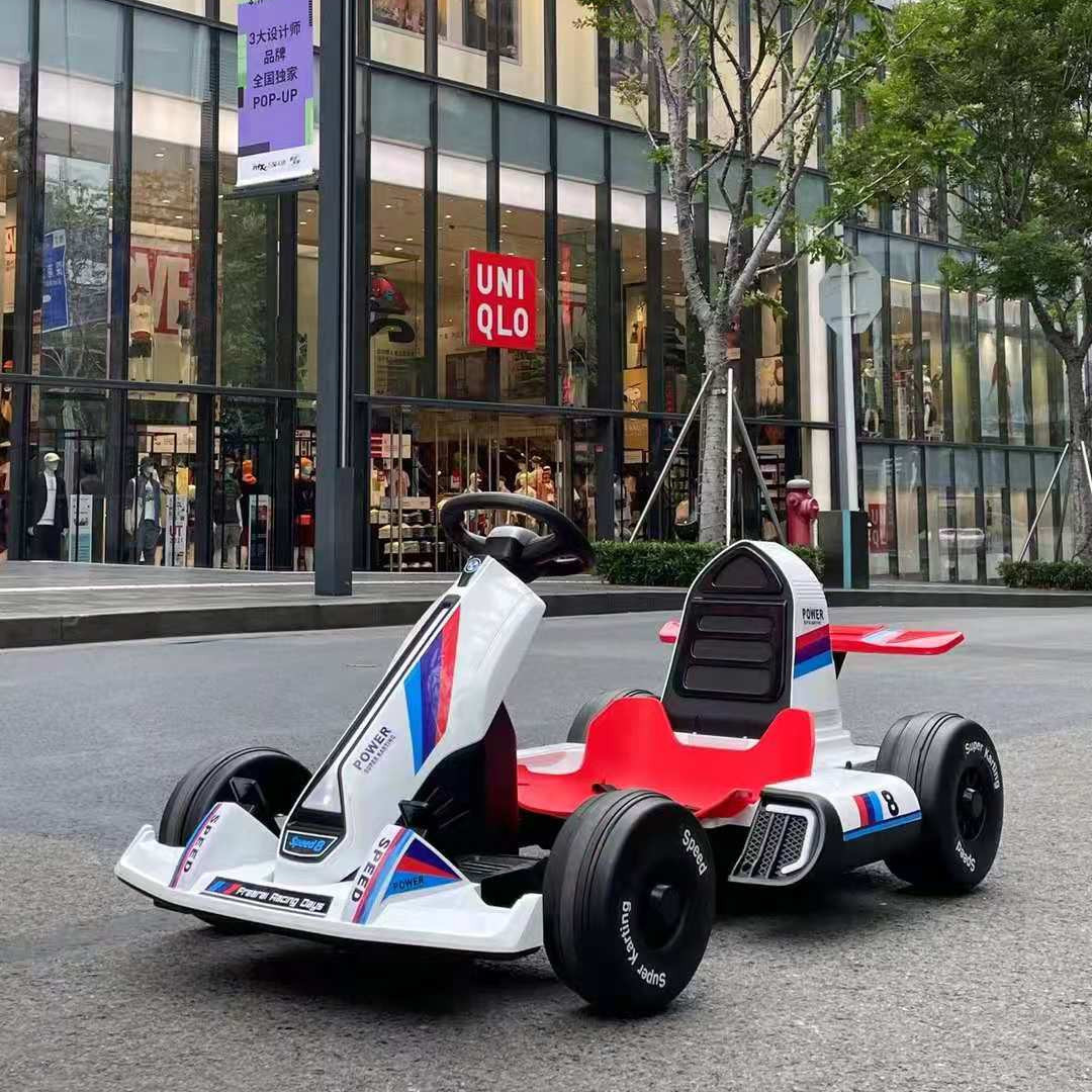 Bedoqi drift coche eléctrico para niños go-kart niños y niñas bebé de carga cochecito de juguete para niños puede sentarse adulto