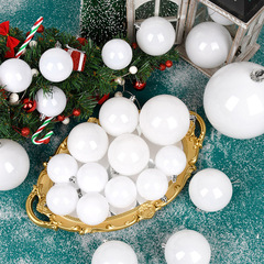 源工場はクリスマス装飾ボールの白いクリスマスボールのプラスチックボールを供給しています。
