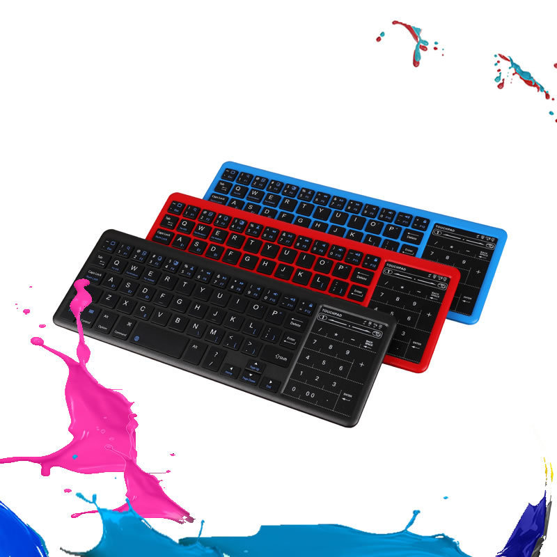 Mini Bluetooth Keypad Multi-Channel Touch Mouse Board Digital with Dust Cover Mobile Phone Pad Tablet Mac Computer