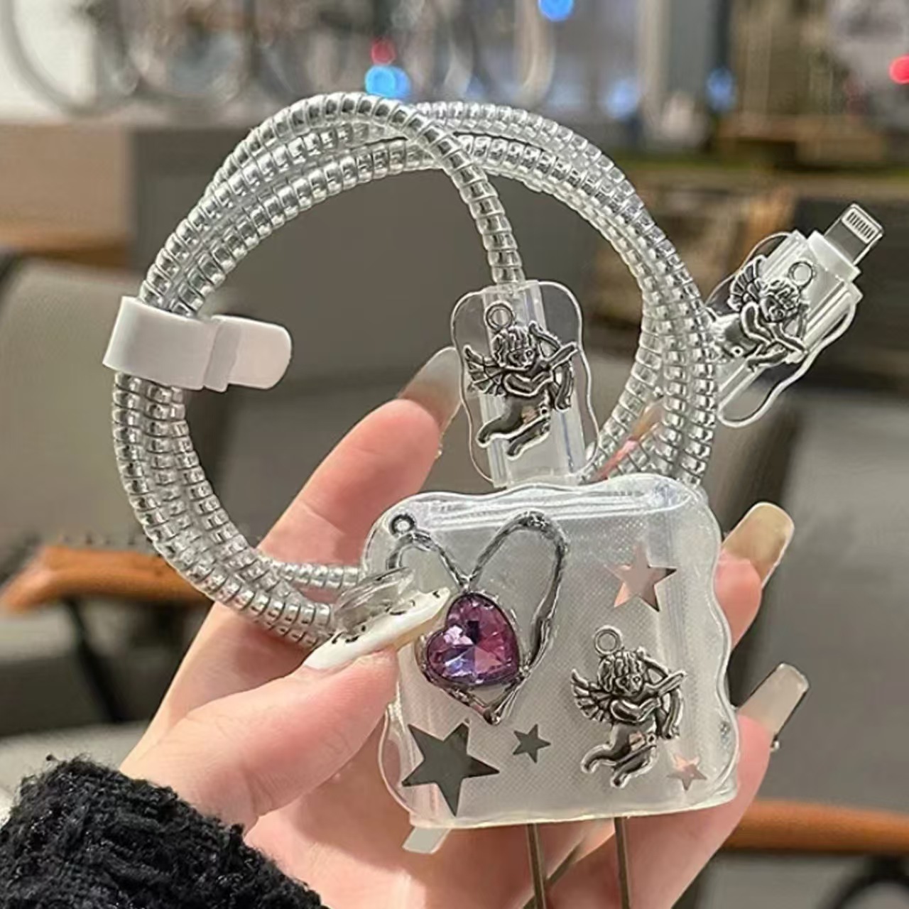 Para Apple 14 línea de datos cubierta protectora iPhone13 cargador cabezal 12promax bobinado estuche para iPad