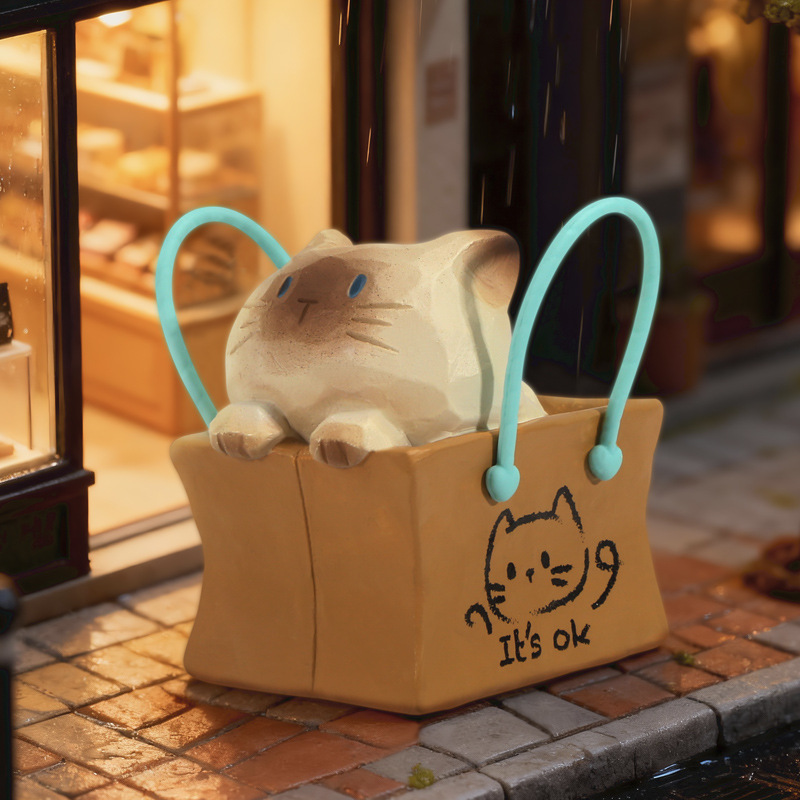 小紅書で人気の猫型PAI小物、毎日のお供、ブラインドボックス、クリエイティブな漫画フィギュア、デスクトップデコレーション、ギフト