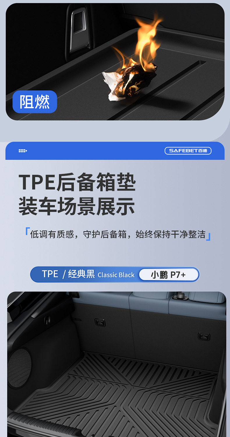 Suitable for Xpeng M03 G6 G7 G9 P7 P7+Gx L03 Special Tpe Car Trunk Mat