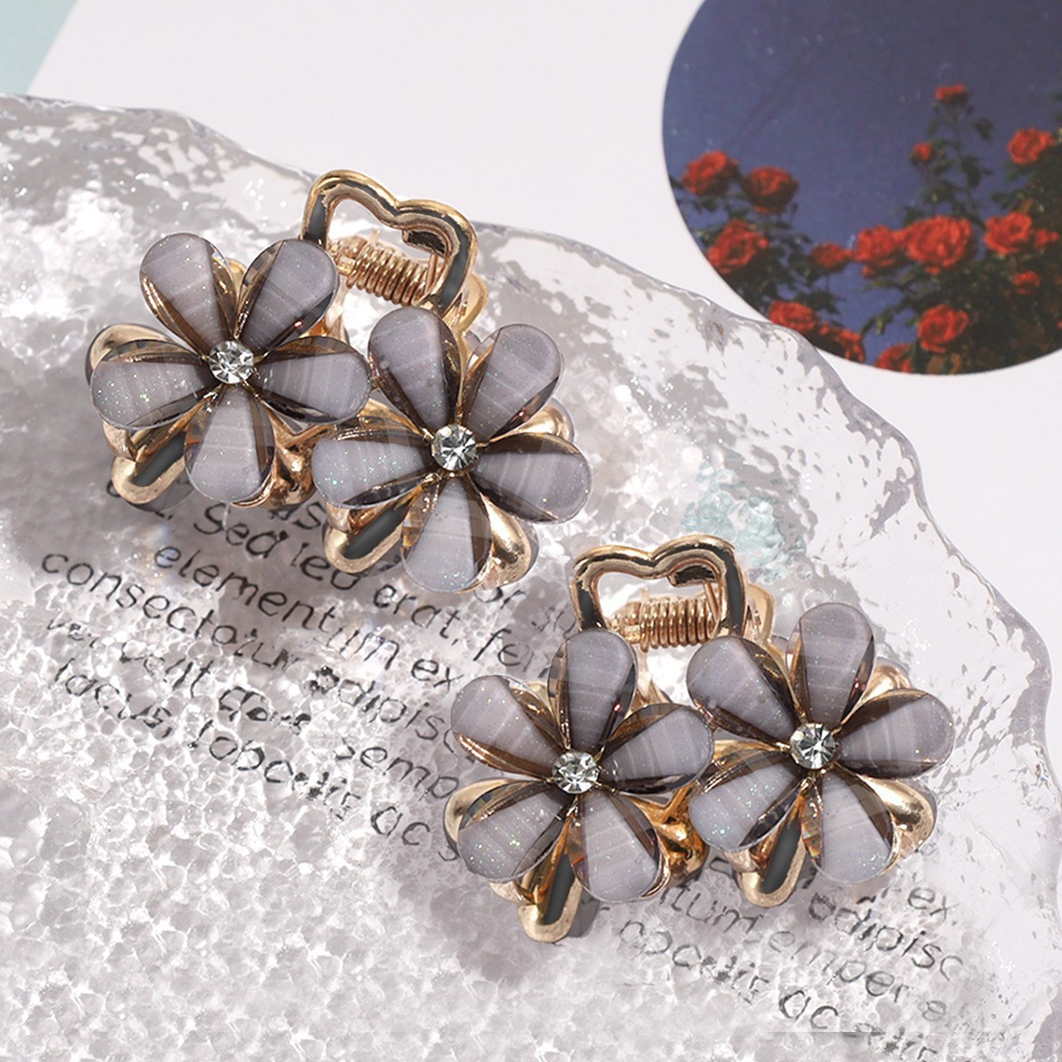 10g Weight Hair Clip, Hair Claws Hair Accessories Type Rhinestones Inlay Material 1 Pair Quantity Holiday, Daily Occasion Alloy Material Mountain, Knot, Butterfly, Bow Knot, Plumeria Pattern All Seasons Season Women's Gender Cute, Sweet Style Cute Sweet Women's Mountain Knot Butterfly Alloy Rhinestones Hair Clip Hair Claws 7