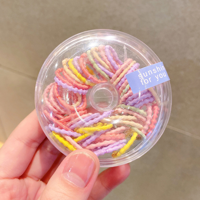 Cuerda de pelo de los niños no daña el pelo banda de goma elástica alta Banda de goma colorida de las niñas cabeza cuerda accesorios para el cabello del bebé 2023 Nuevo