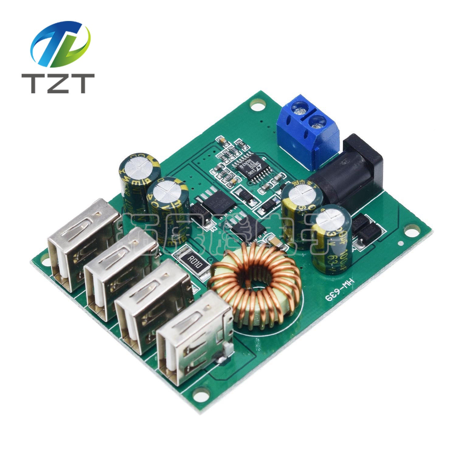 DC降压模块9V12V24v36V转5V/5A大功率车载降压线电源转换器