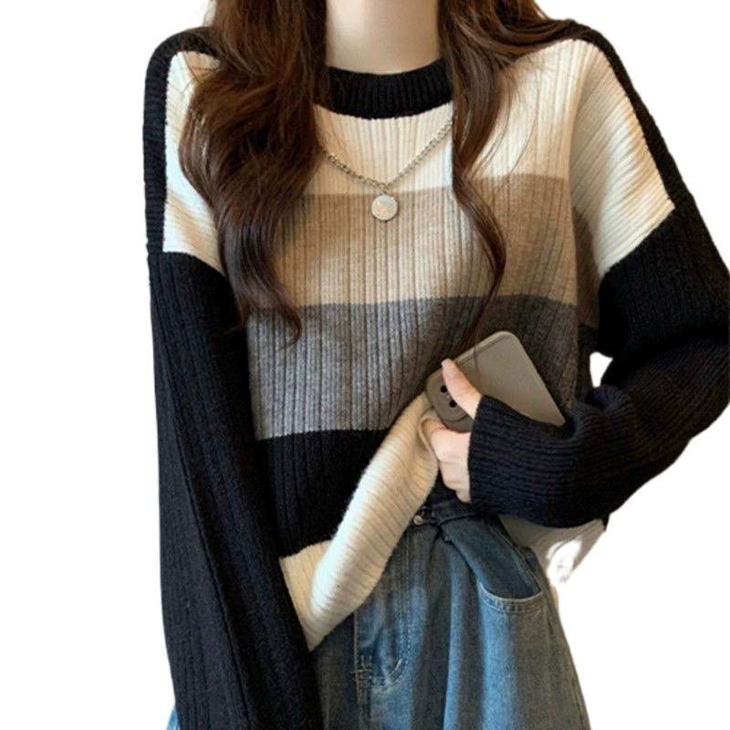 Ретро базовый вязаный свитер с коротким рукавом, oversize