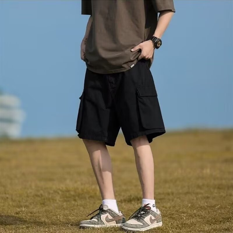 Tooling Shorts Men's Summer American Style Loose Retro Five-point Pants Medium Pants Five-point Pants 5 Outer Wear Casual Shorts