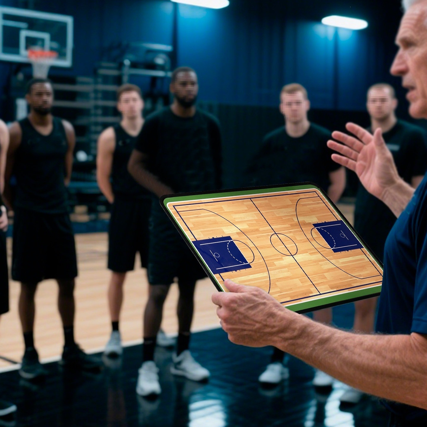 JIANNA Portable Double-Sided Magnetic Basketball Tactic Board, Coach Board, Tactical Board for Demonstrations and Command